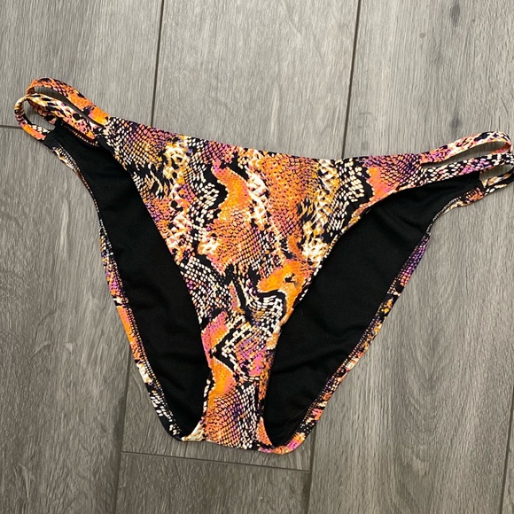 Neon snakeskin print bikini bottoms - Picture 1 of 5